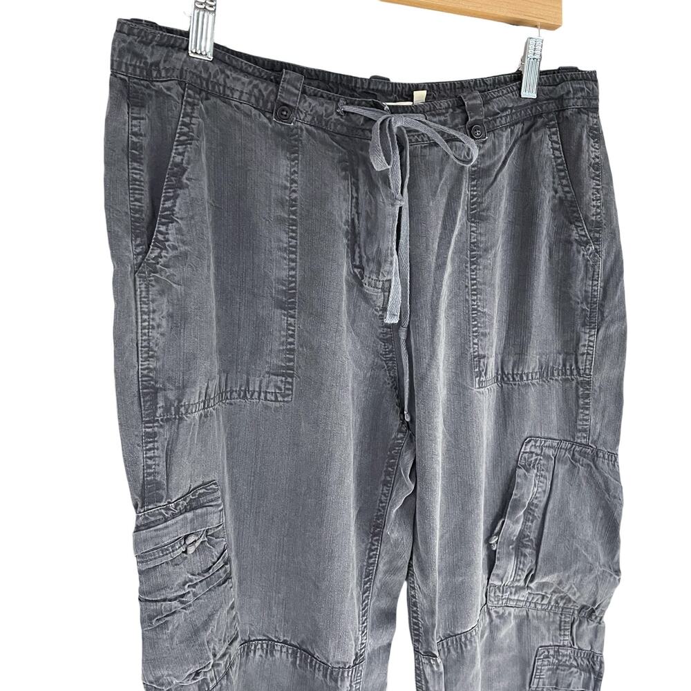 SUNDANCE Evenfall Cargo Pants 100% Tencel Lyocell Draped Lightweight Gray Size 8 - Picture 4 of 11